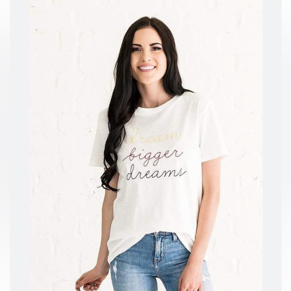 Rachel Parcell Everyday Blank Paige Dream Bigger Dreams T shirt